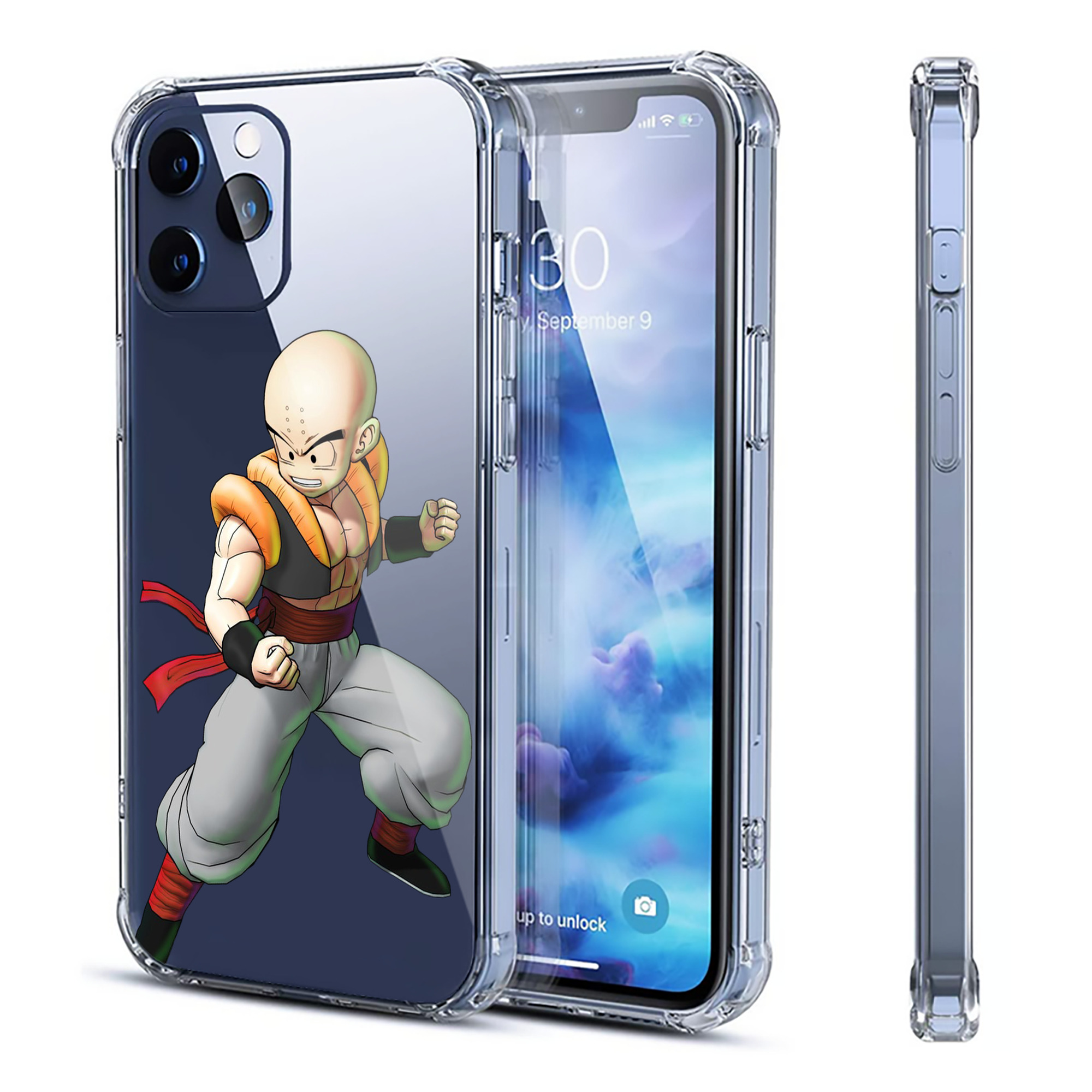 （画像用） ドラゴンボール クリリン DRAGON BALL krillin 【iPhone 12シリーズ対応】透明スマホケース（クリアソフトケース）